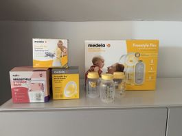 Medela Freestyle Flex Doppelmilchpumpe mit Zubehör