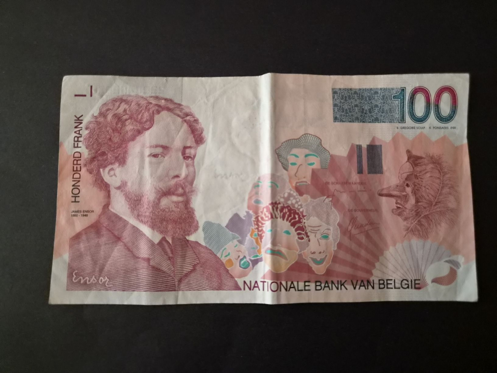Banconote: Belgique 1995-2001 100 francs P147 – Usato da Versoix venduto da rucio