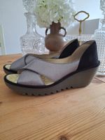 FLY LONDON Pumps, Peeptoe, Sommerschuhe, Leder, NEU