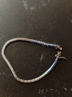 Tennis Armband Silber mit bunten Steinen guter Zustand
