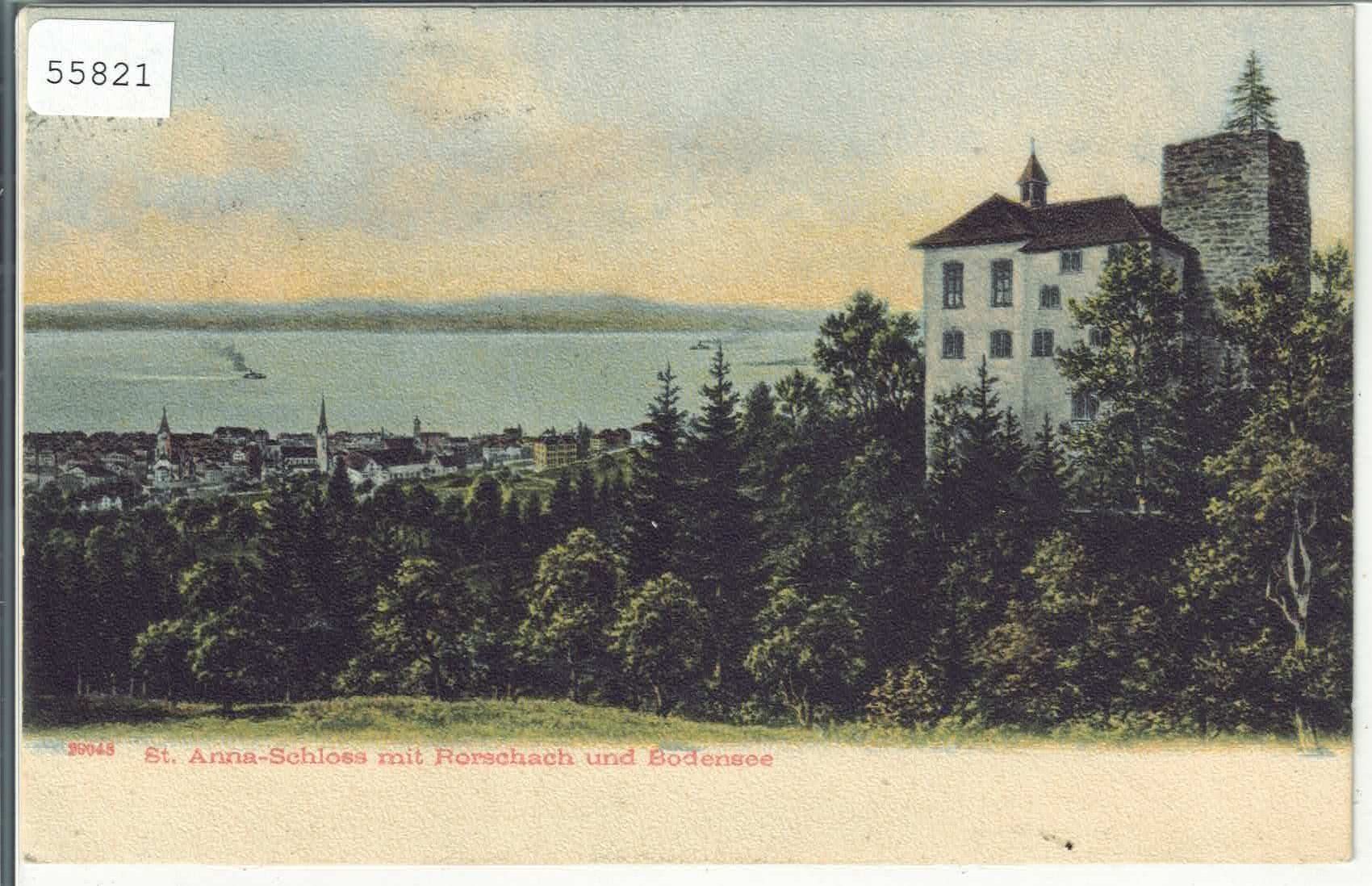Cartes postales: St. Anna-Schloss mit Rorschach und Bodensee - Litho – D'occasion à Ettingen par Kartenplanet