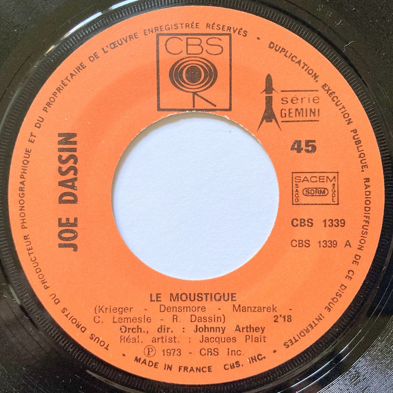 Vinyles: JOE DASSIN - LE MOUSTIQUE – D'occasion à Bottens par hotter-than-hell 2