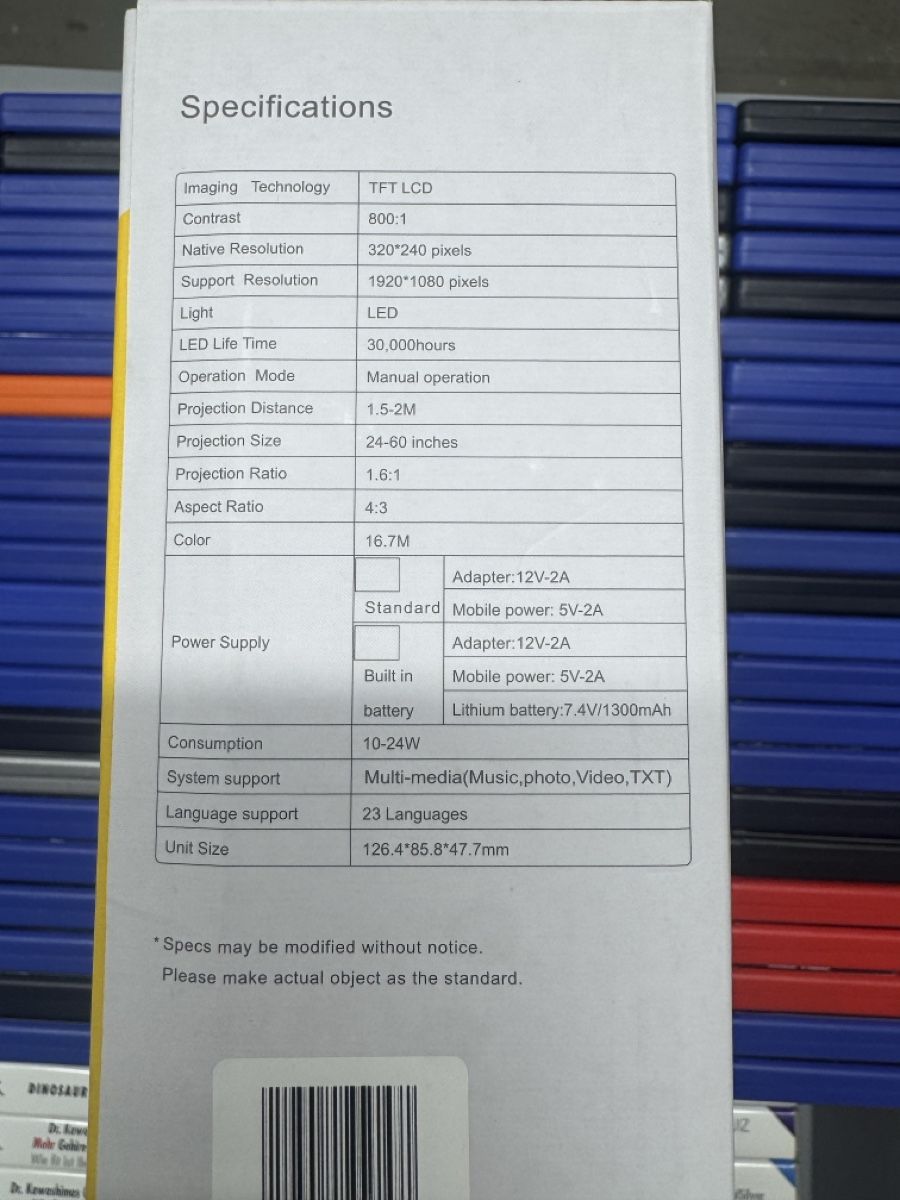 Proiettori: Mini Projektor TFT LCD 320x240 1920x1080 LED – Nuovo (secondo la descrizione) da Winterthur venduto da Gazai.ch