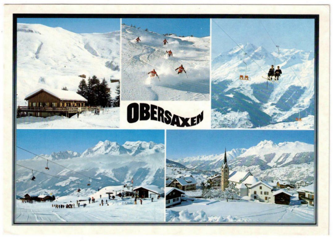 Cartoline postali: Obersaxen - 5 Bild AK – Usato da Binningen venduto da Mountainrider