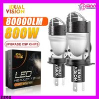H4 Linse LED Autoscheinwerferlampen 80000LM 800W CANBUS