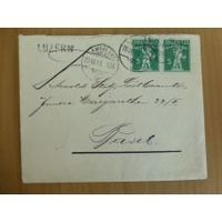 LUZERN Balkenstempel, nach Basel 1910
