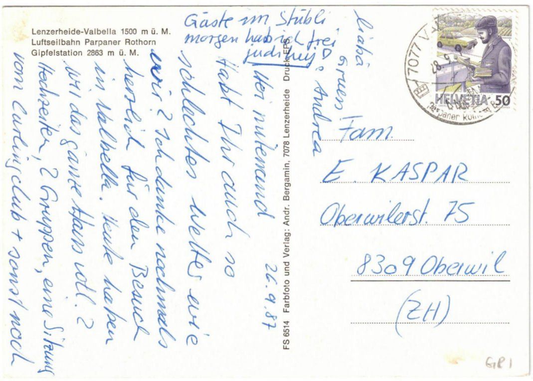 Cartoline postali: Lenzerheide - 6 Bild AK – Usato da Binningen venduto da Mountainrider 1
