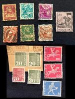 Briefmarken CH Helvetia, diverse Sujets