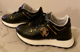 Sneaker von Roberto Cavalli, Gr.36, schwarz/weiss