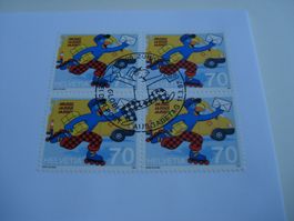 Sondermarke Globi 1997, FDC Satz + 4erblocks, 2 Belege