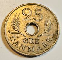 Seltene 25 Öre Dänemark Münze von 1972 - Sammlerstück! AU-55