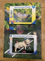 Lot de 2 puzzles Ravensburger 500 et 300 pcs 🐕 🐈