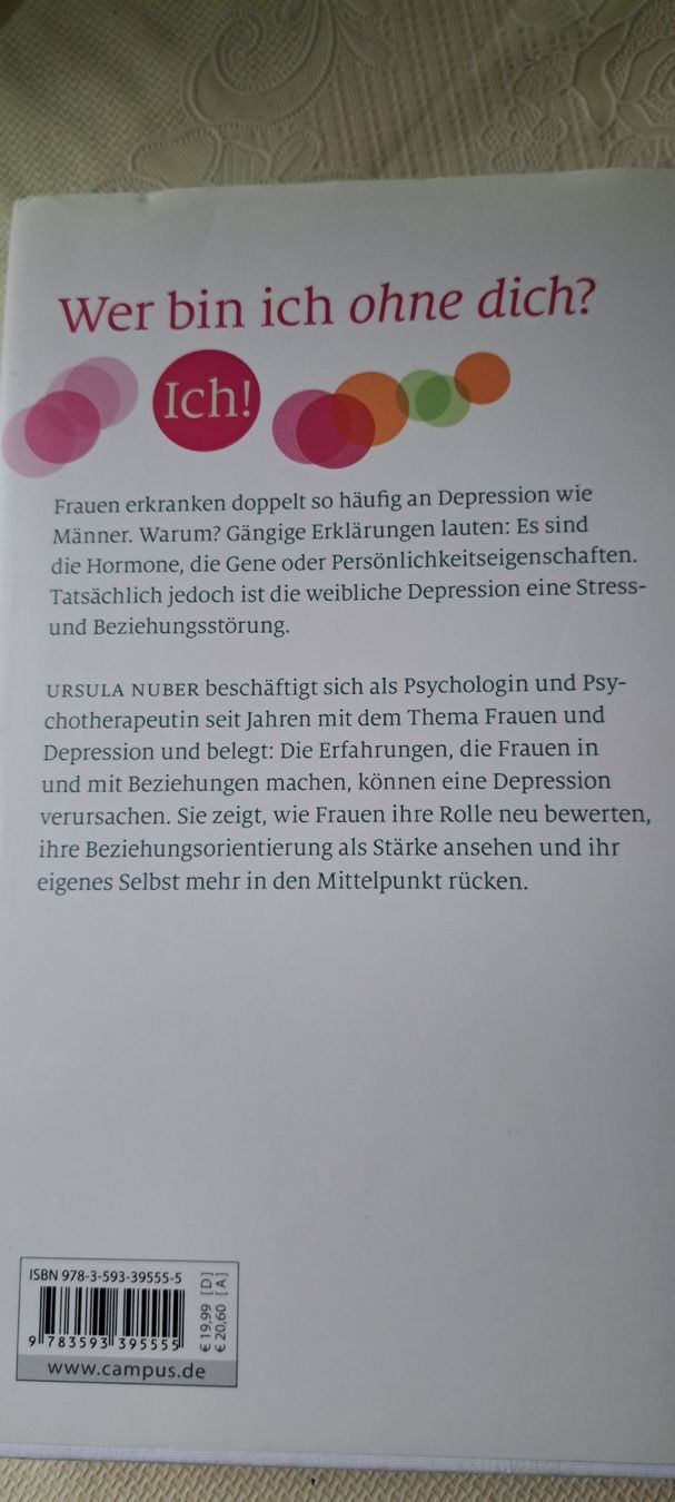 Libri: Ursula Nuber Buch Wer bin ich ohne dich Neu – Nuovo (secondo la descrizione) da Bern venduto da mahilini 3