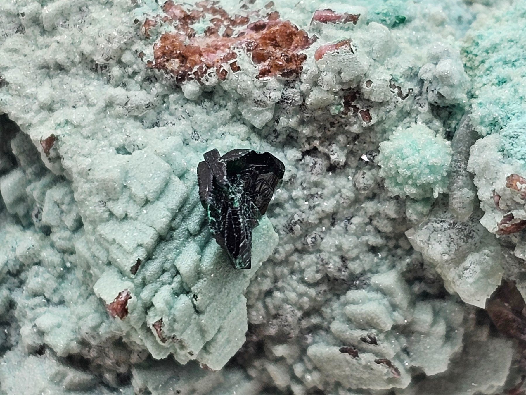 Minerali & Pietre curative: RaRe Euchroite on Chrysocolla, Mürtschenalp, Glarus – Usato da Figino venduto da minshop 6