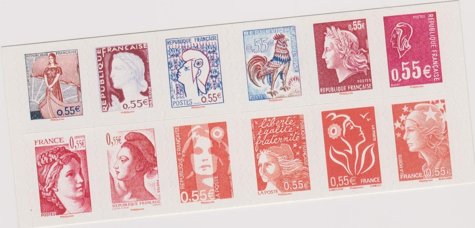 Tutti i francobolli: Visages de Marianne  1 carnet ** – Nuovo (secondo la descrizione) da Lausanne venduto da Whorvath