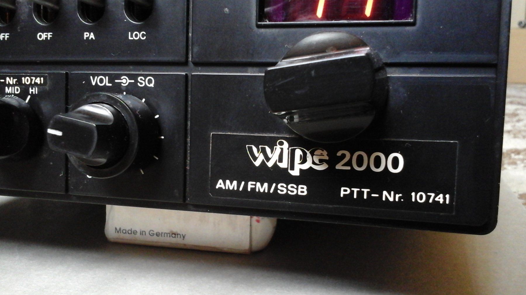Funktechnik: Wipe 2000 CB-Mobilfunkgerät FM/AM/SSB (Oldtimer) – Gebraucht aus Farnern von Radiovox 2