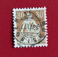 HELVETIA MIT SCHWERT 110 VOLLSTEMPEL MÜNSINGEN BERN 1917