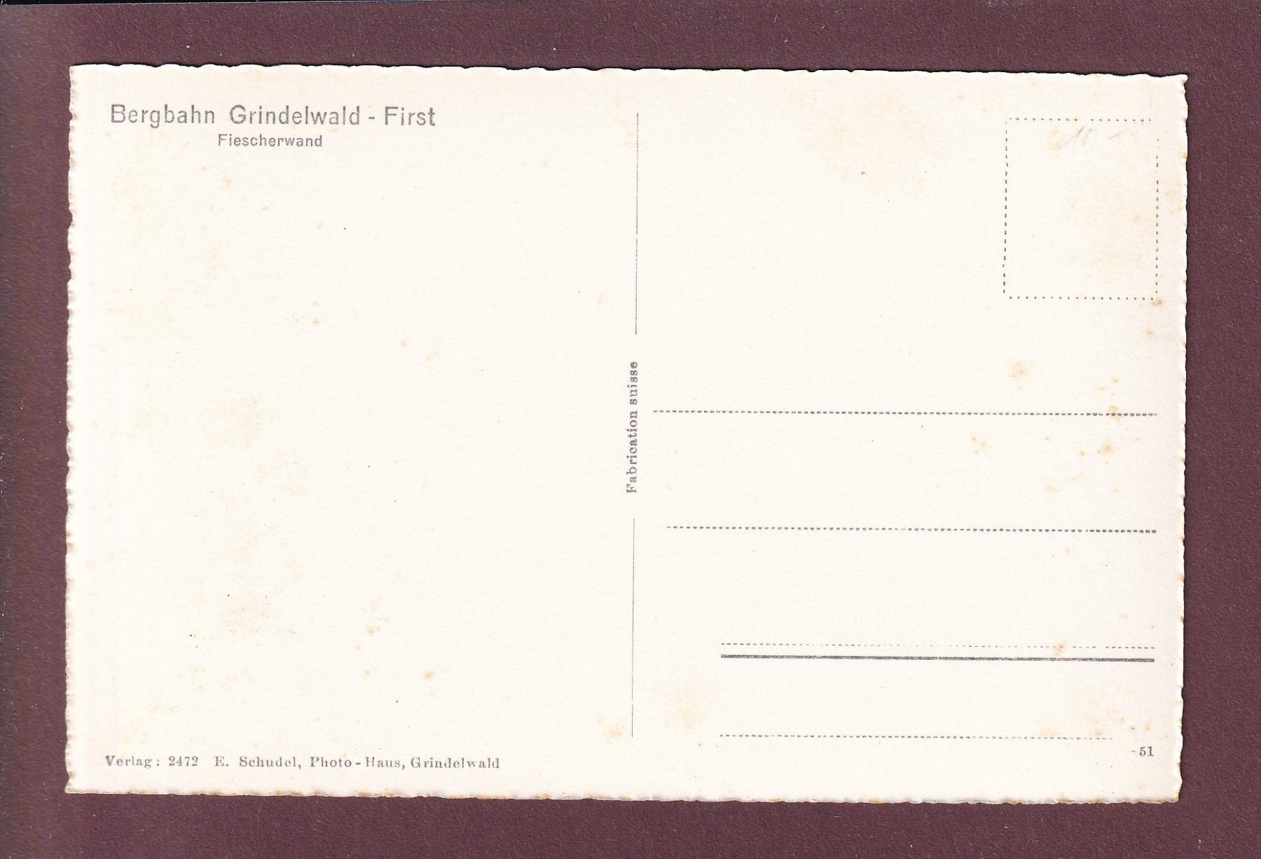 Cartoline postali: BERGBAHN GRINDELWALD-FIRST - Fiescherwand – Usato da Pully venduto da nicecards 1
