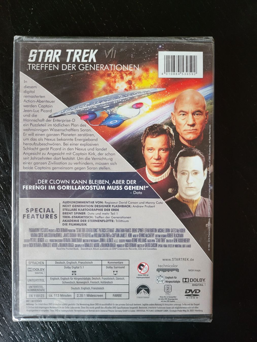 Tutti i DVDs: Star Trek VII - Treffen der Generationen – Nuovo e nell'imballaggio originale da Lichtensteig venduto da ThreeHeroes 1