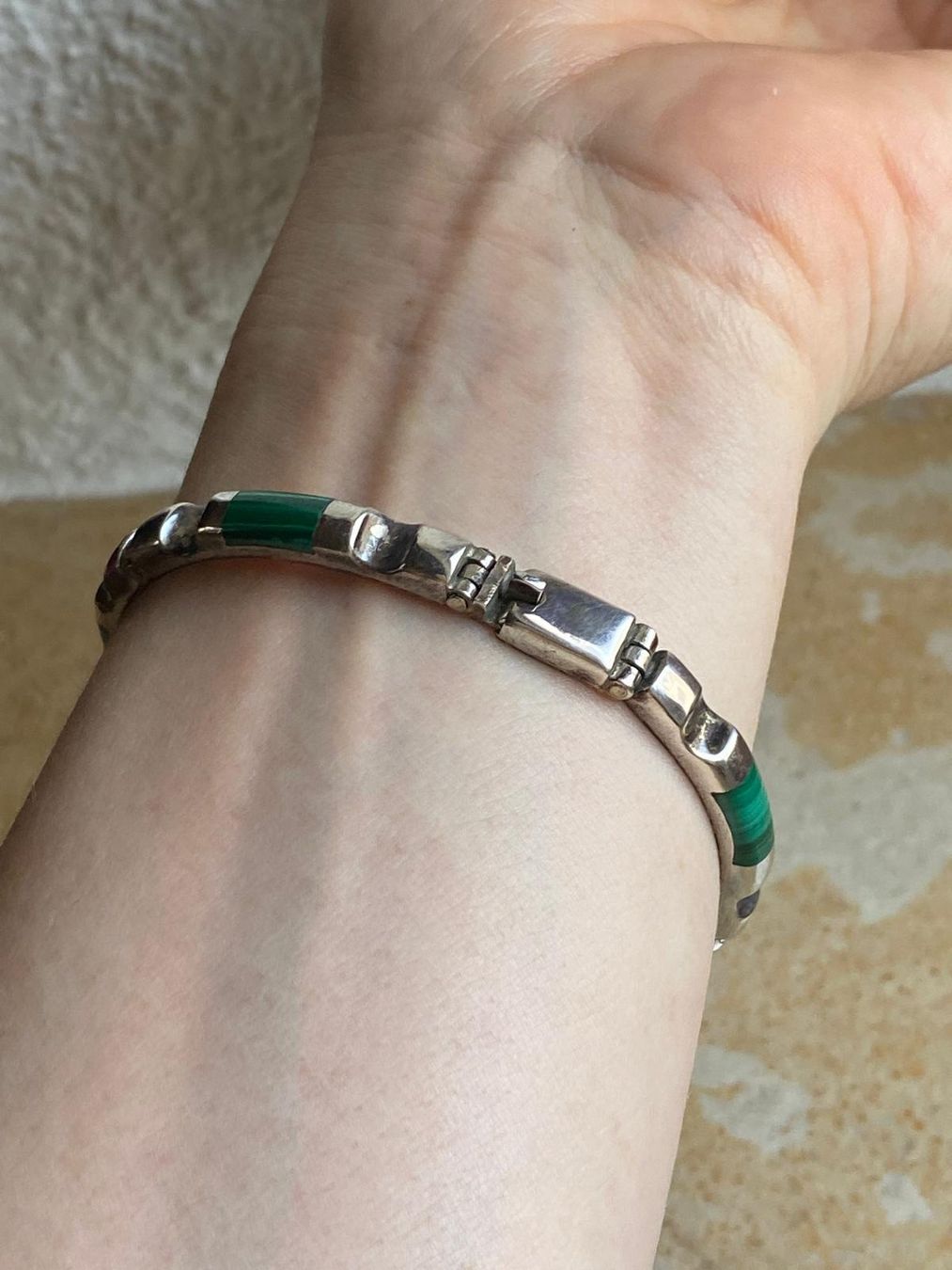 Bracciali & Braccialetti: Silber mit Malachit-Armband (925) – Usato da Laufen venduto da Bellavitaboom 2