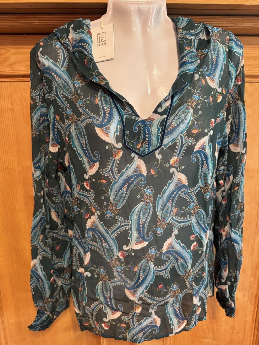 Nile Camicette: Nile Bluse mit Kapuze, Gr. XS, neu – Nuovo e nell'imballaggio originale da Feldbrunnen venduto da Sunneschin