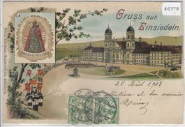 Gruss aus Einsiedeln - Litho 1898