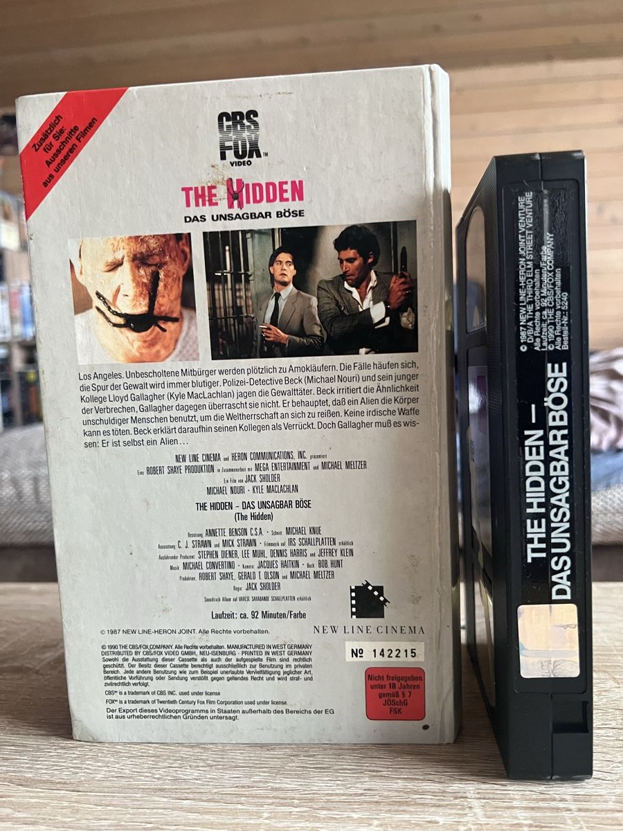 Toutes les VHS: VHS Hidden Das Böse läuft einwandfrei – D'occasion à Aadorf par Schwarzschlumpf1972 1