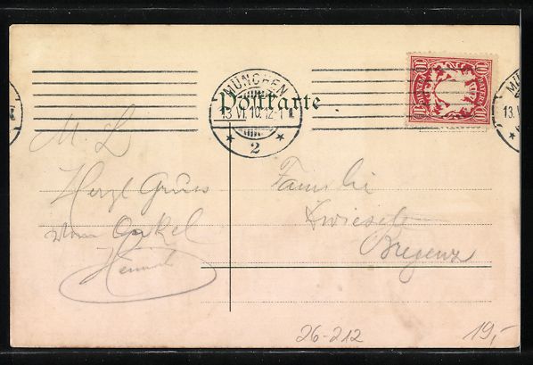 Cartes postales: Paul Hey: München, Passanten vor der Fe – D'occasion à Berlin par bartko-reher 1