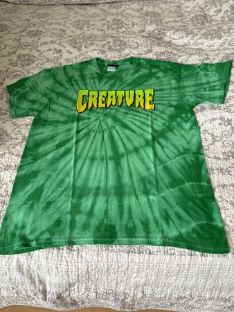 T-shirt Creature vert tie and dye taille L