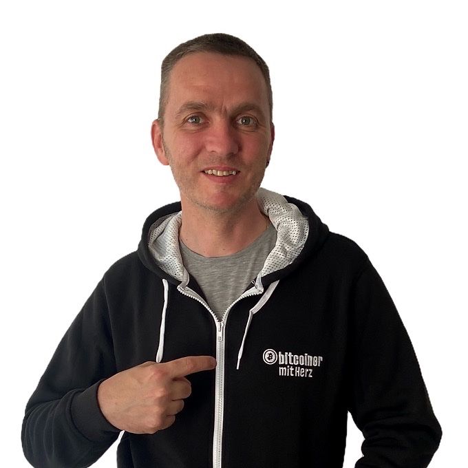 Maglioni & Felpe: Kapuzenpullover mit Bitcoin Logo bitcoiner mit Herz (Sticker – Nuovo (secondo la descrizione) da Altstätten SG venduto da Swiss-Bitcoin-House