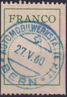 FRANCO-MARKE 1960, Nr.5 schönes Stück +blauer-O BERN 27.V.60