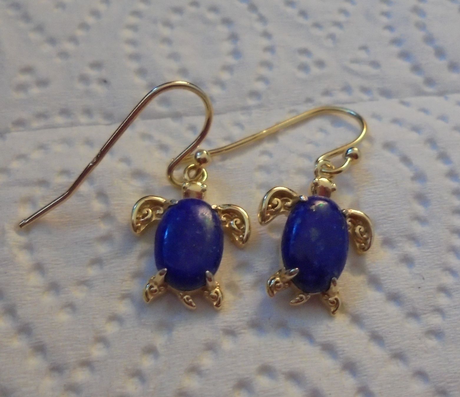 Orecchini pendenti & Orecchini a lobo: Echtschmuck: Lapislazuli Silberohrhänger, vergoldet – Nuovo (secondo la descrizione) da Zuchwil venduto da maumauchi 5