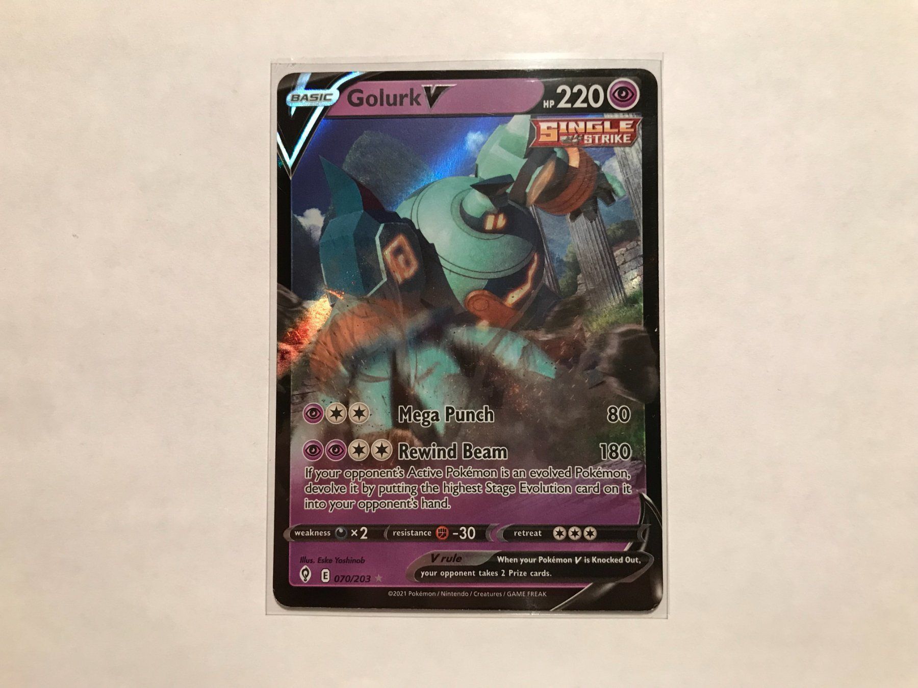 Pokémon Carte collezionabili: Golurk V EN – Usato da Hagendorn venduto da Pokecollectorch