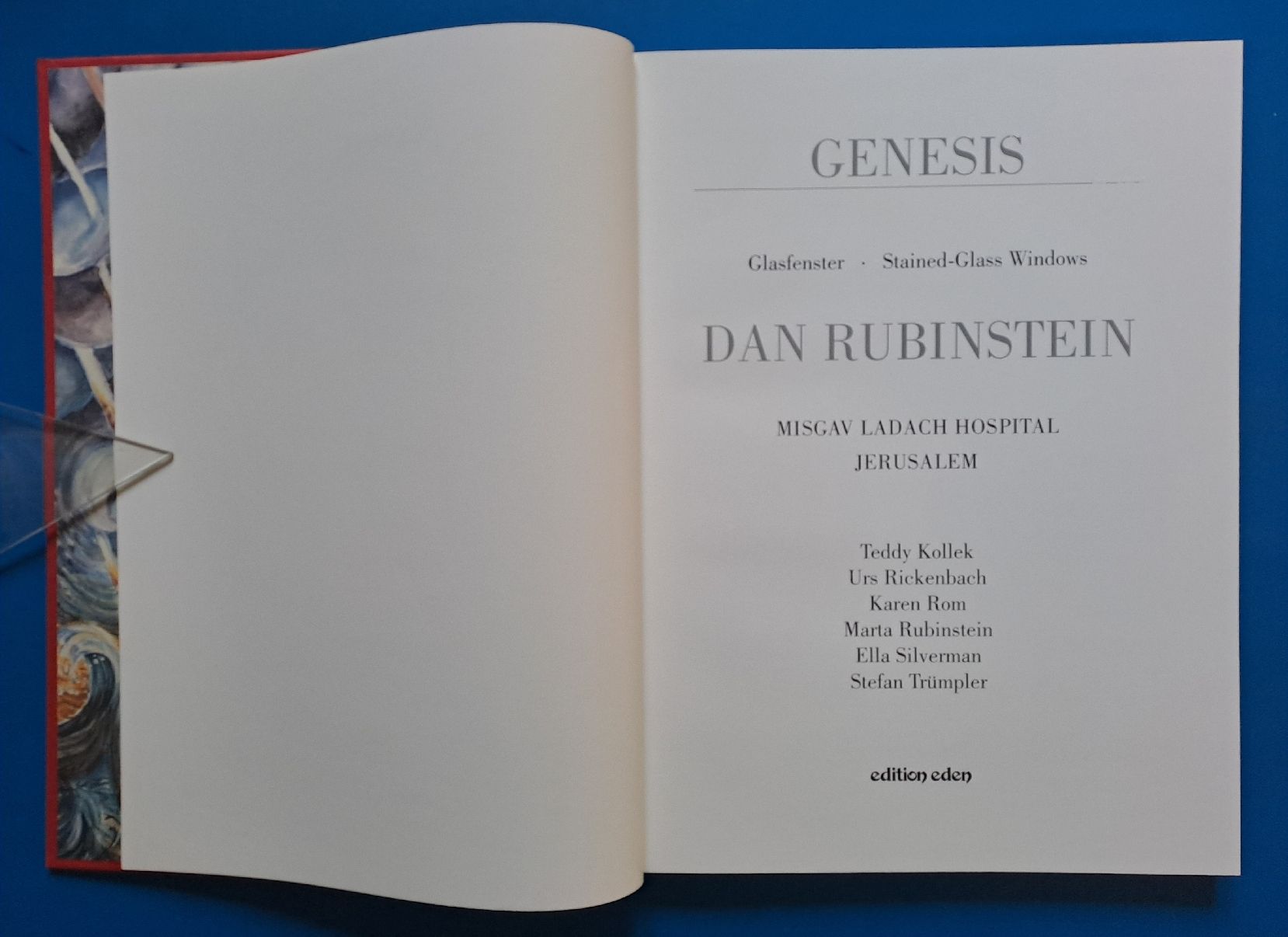 Libri: Dan Rubinstein: GENESIS. Glasierter in Jerusalem EA 1996 – Usato da Zürich venduto da archiphil 2