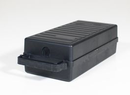 Schwarze Kassetten Box für 12 MCs - Vintage 1980er Jahre