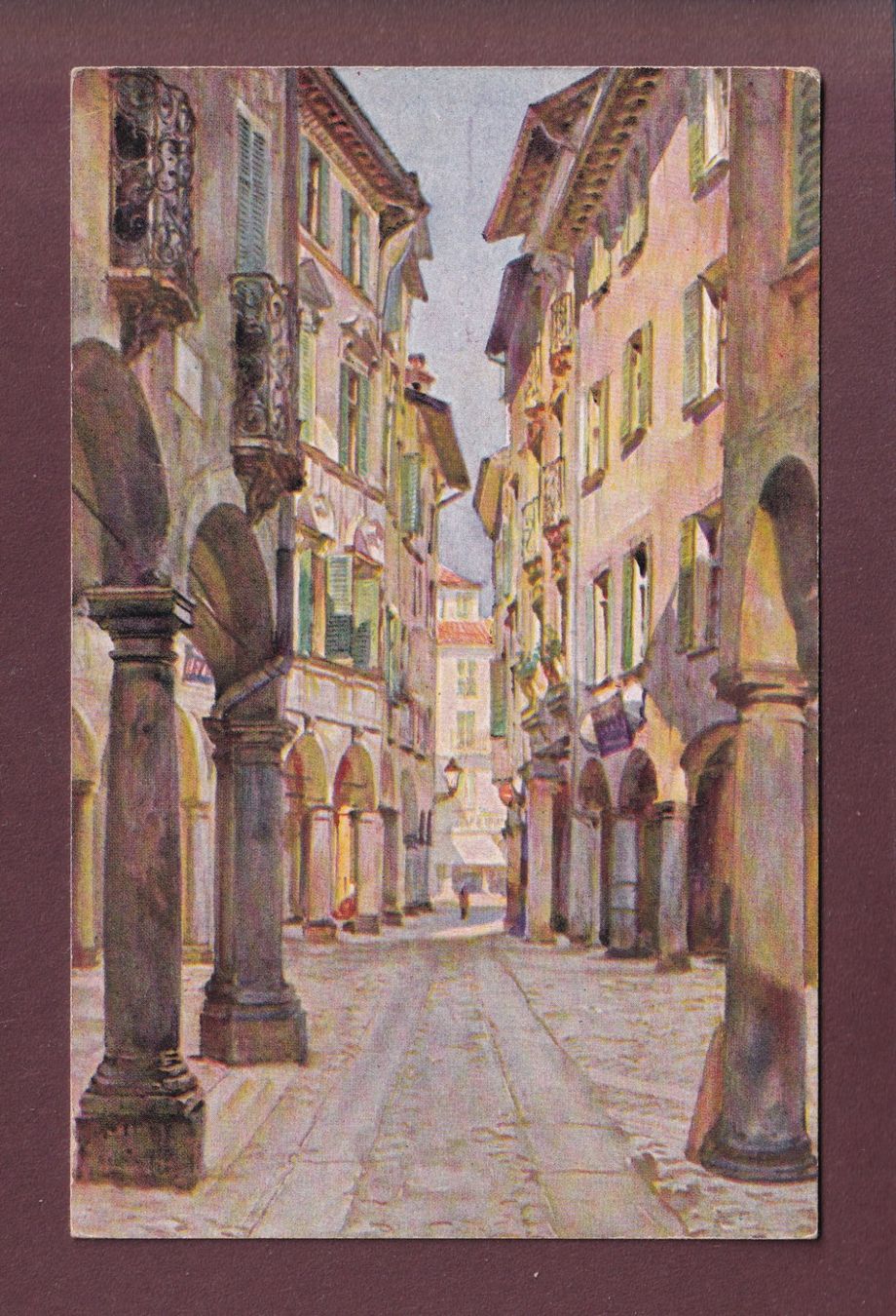 Cartoline postali: LUGANO - Via Pessina – Usato da Pully venduto da nicecards