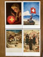 4 AK Reprints von alten Bundesfeier-Postkarten