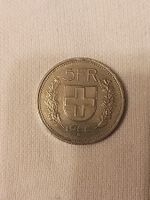 Pièce rare 5 Francs Suisse 1986-B Burkhard