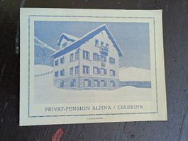 Prospekt / Privat Pension Alpina - Celerina ca. 1930