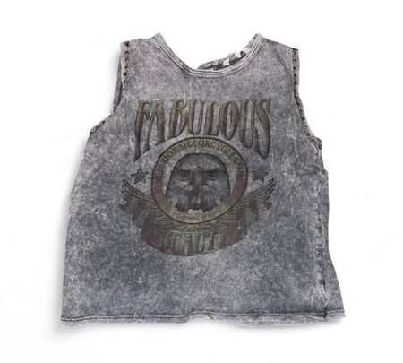 Top Grau mit Adler Print
