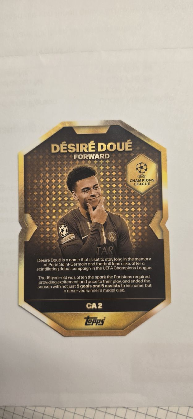 Topps Cartes à collectionner: Désiré Doué Champions League – D'occasion à Wald ZH par maia1x 1