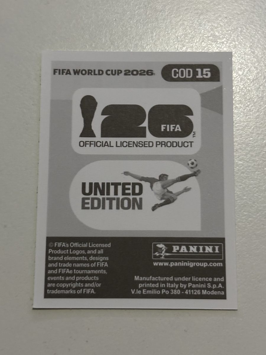 Panini Carte collezionabili:  Panini COD15 FIFA World Cup 2026 Sticker – Nuovo (secondo la descrizione) da Weiningen ZH venduto da GriederRemarket 1