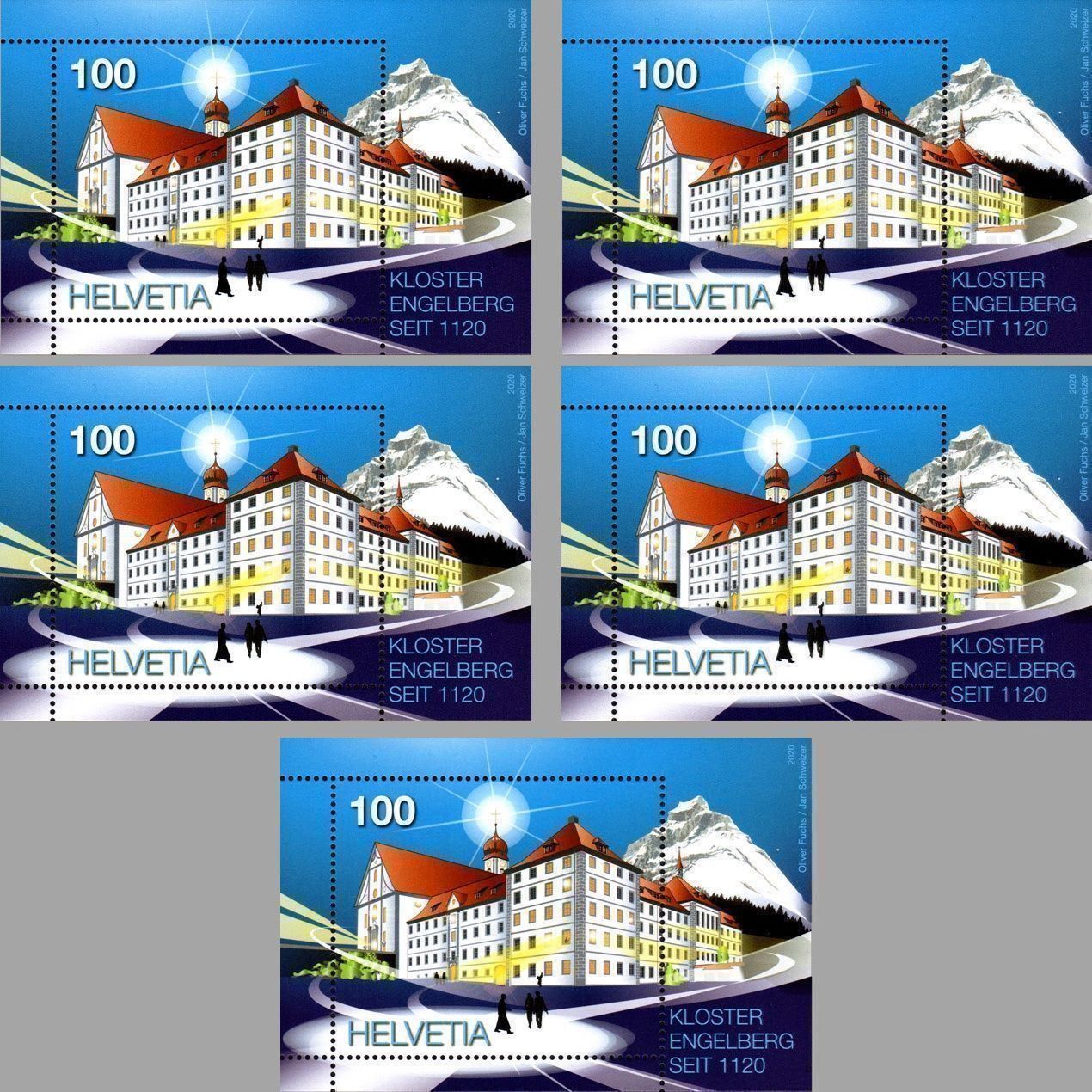 Tutti i francobolli: 5 Blocks Kloster Engelberg** – Nuovo (secondo la descrizione) da Dottikon venduto da haeusibuh5