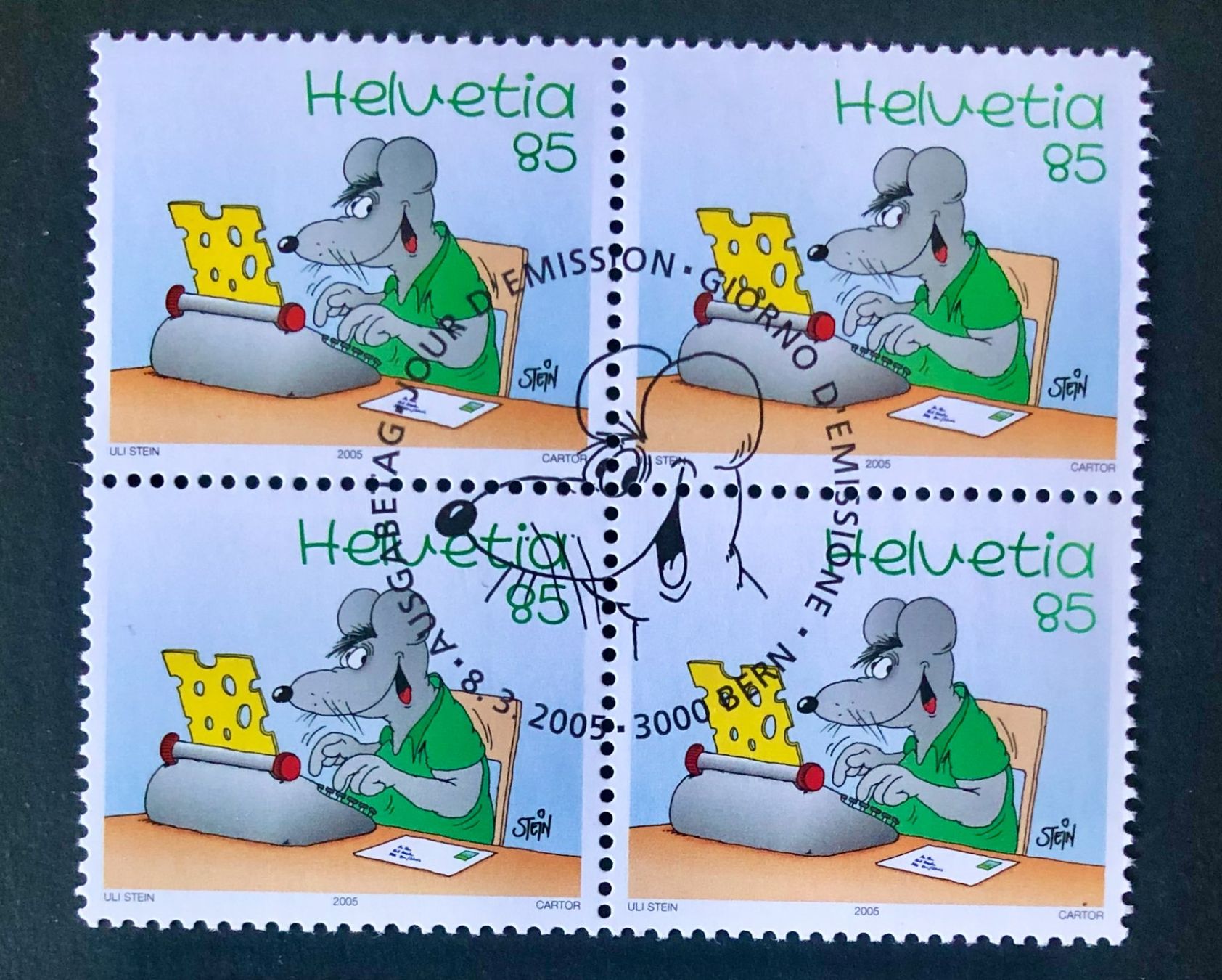 Tutti i francobolli: Viererblock Nr.1158-1159 mit Stempel Bern 2005 – Usato da Aarau venduto da Billa007 1