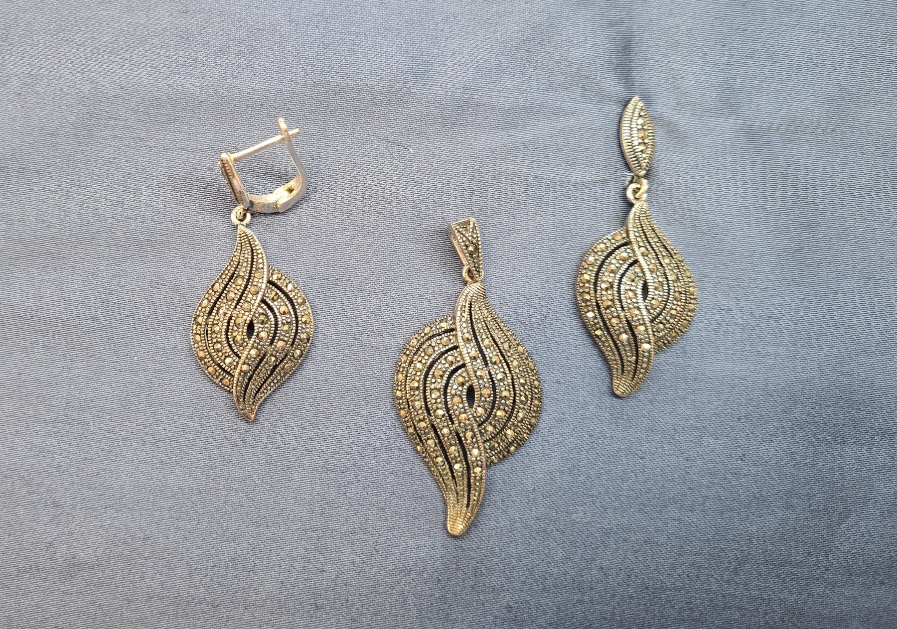 Altri gioielli: Markasit 2er Schmuckset, Silber – Usato da Binningen venduto da nic_s9fb