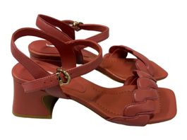 Jeannot Sandalen in Altrosa Gr. 37 geflochten Leder