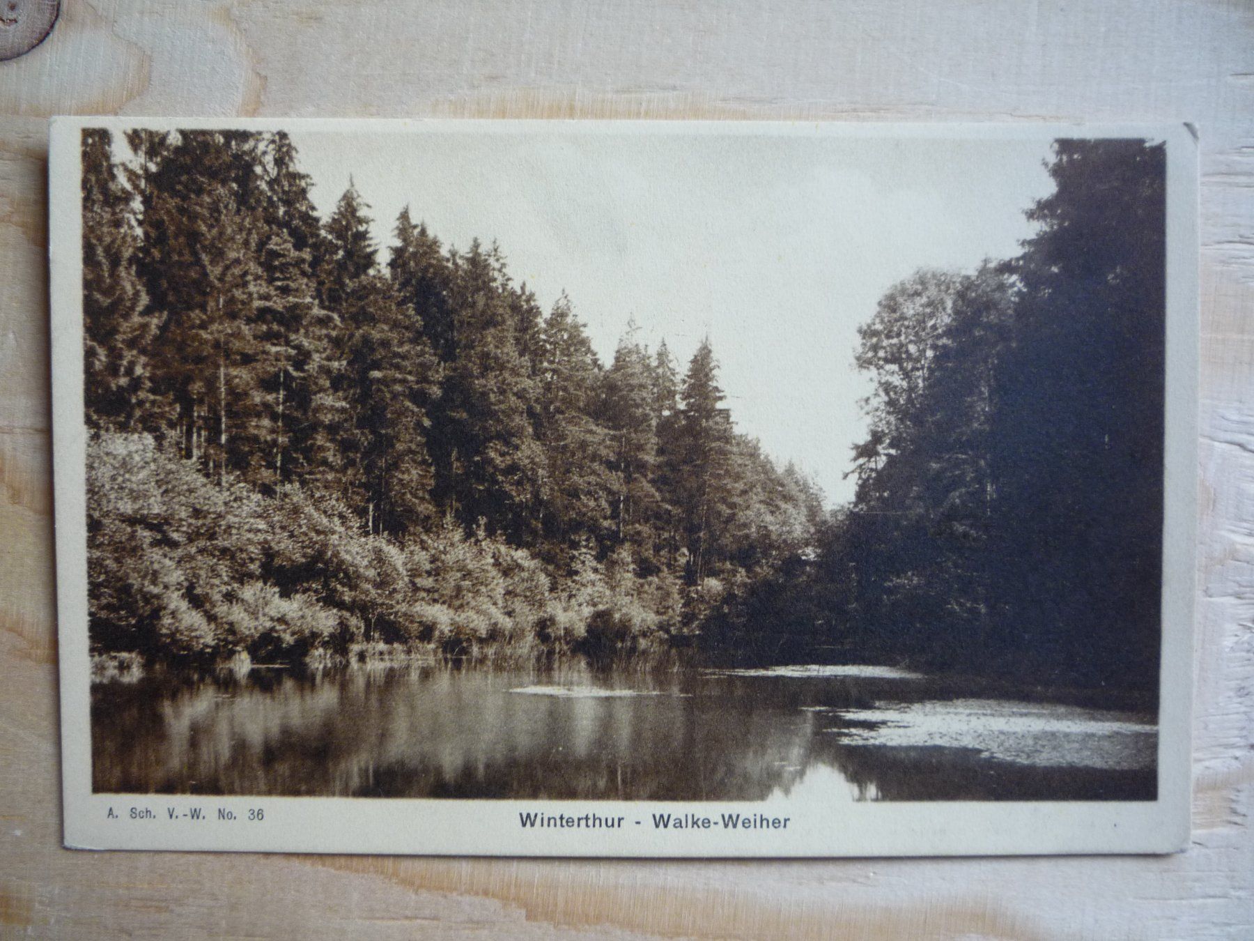 Cartoline postali: Winterthur - Walke-Weiher,  No. 36 – Usato da Rieden SG venduto da Gant24