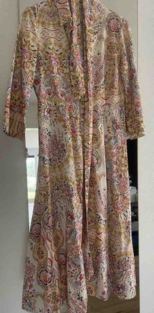 Long dress patterned beige multicolor like new