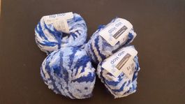 Wollpaket Schachenmayr HipHop 4x 25g blau-weiss 100% Acryl