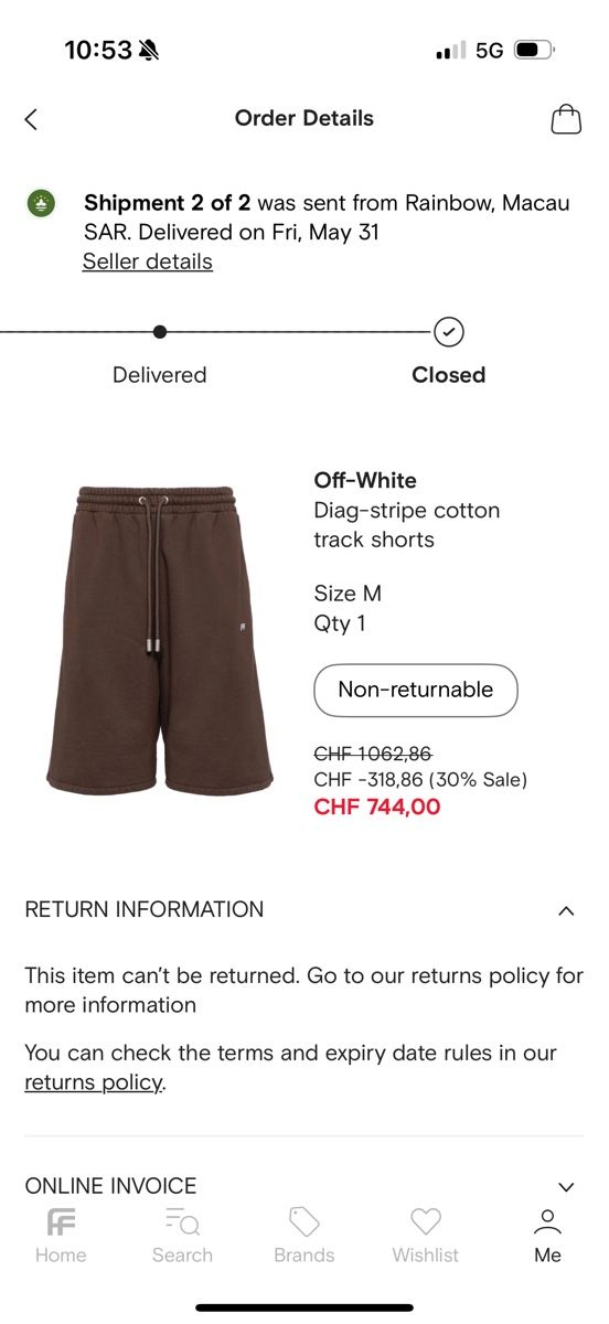 Off-White Pantaloni: Off white resort shorts M – Usato da Giubiasco venduto da Darkemperor 2